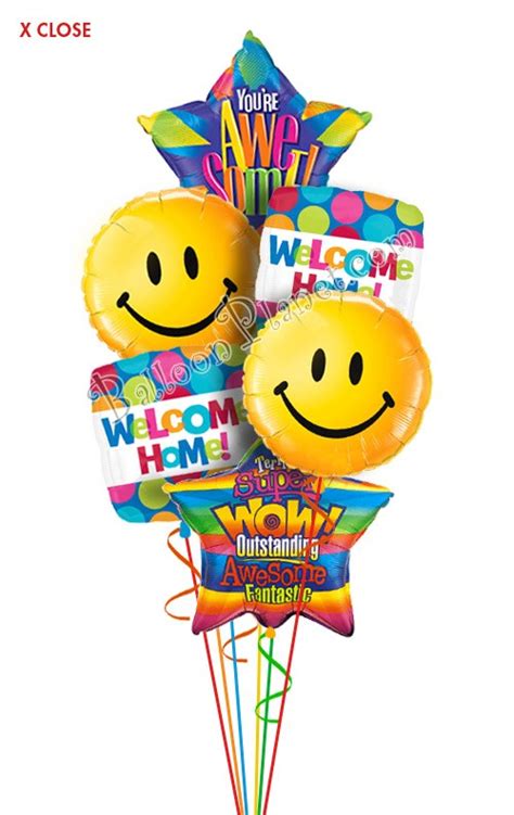 Besides good quality brands, you'll also find plenty of discounts when you shop for welcome home balloons during big sales. Big Smiles Welcome Home Balloon Bouquet (6 Balloons ...