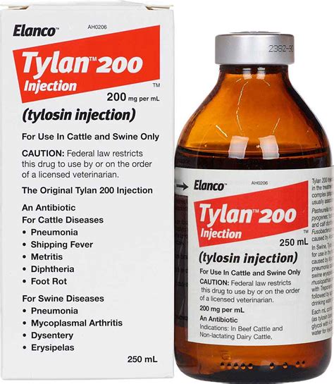Tylan 200 Tylosin For Cattle And Swine Elanco Animal Health