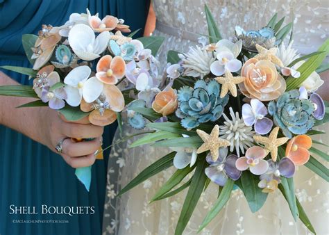 Most brides build the wedding floral after their bridal bouquet or wedding bouquet. Bridal Shell Bouquets | Shell bouquet, Bouquet, Wedding