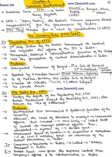 Hand Written Notes Indian Polity M Laxmikanth By Desire Ias Pdf Hot