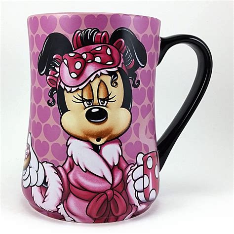 Minnie Mouse Coffee Mug Mornings Arent Pretty 16 Oz Purple Disney