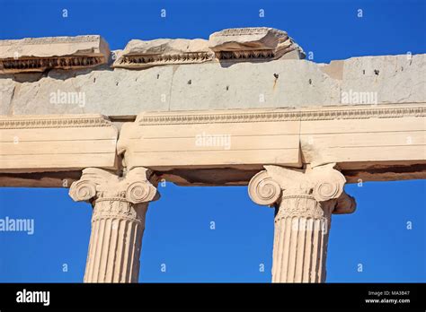 Ionic Columns Of The Erechtheion Athens Greece Stock Photo Alamy