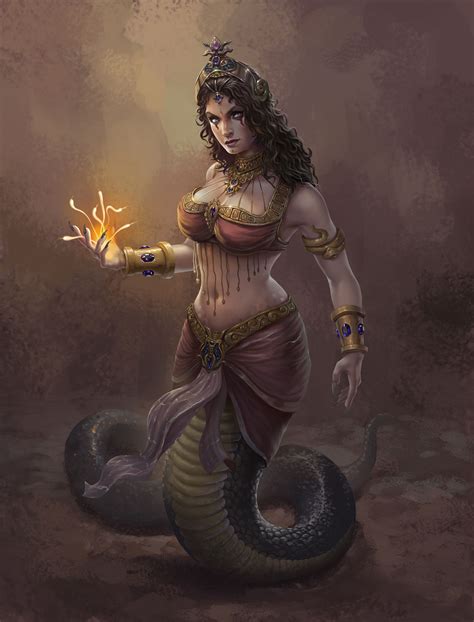 ArtStation Snake Women Atanu Bhuiya Fantasy Art Women Snake Girl Fantasy Girl