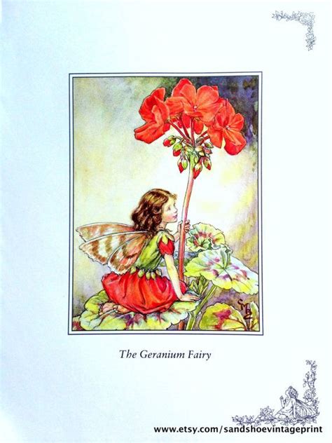 1930s Geranium Fairy And The Canterbury Bell Fairy Cicely Mary Barker