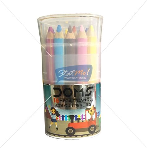 Doms Mega Triangle Colour Pencils 16 Shades The Largest