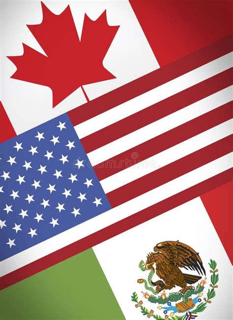 Nafta Canada Usa Mexico Stock Illustration Illustration Of Cooperation