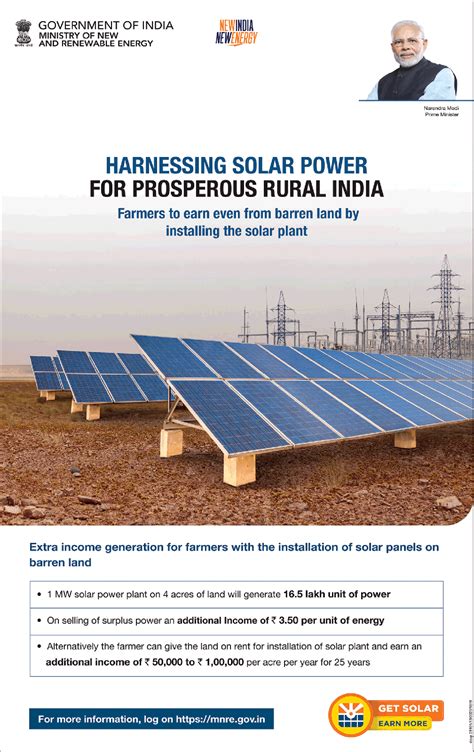 Ministry Of New And Renewable Energy Harnessing Solar Power For Prosperous Rural India Ad