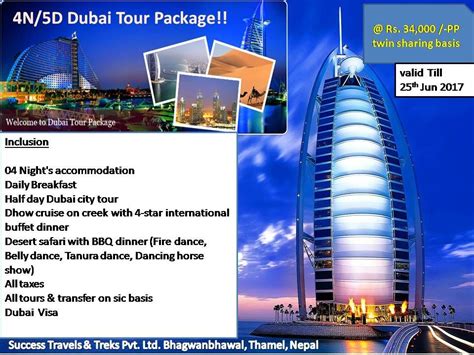 4 Nights 5 Days Dubai Package Tour Inclusions Visa Airport
