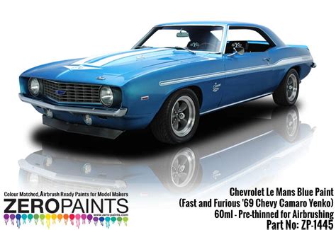 Chevrolet Le Mans Blue Paint 60ml Fast And Furious 69 Chevy Camaro