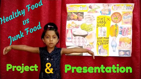 Junk Food Vs Healthy Food Project Work And Presentation With Speech And