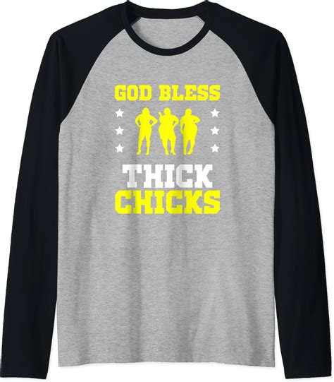 Funny God Bless Thick Chicks T Shirt Meme Humor T Camiseta Manga