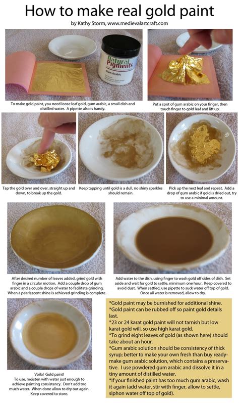 Medieval Arts And Crafts How To Make Gold Paint