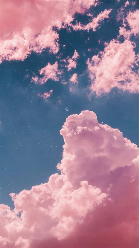 Beautiful Night Sky Beautiful Night Sky Pink Clouds Wallpaper Sky