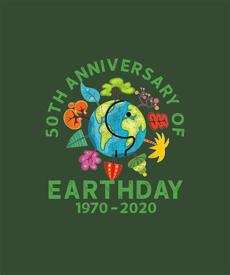 Earth Day 50th Anniversary 2020 Tshirt Digital Art By Katie Tholke