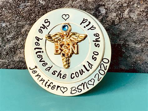 Personalized Gold Plated Bsn Nursing Pin Pinning Ceremony Etsy
