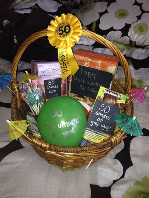 Maybe you would like to learn more about one of these? Fun 50th birthday gift basket for my mom. I just filled it ...