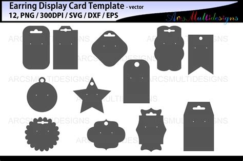 Free Earring Display Card Template Printable Templates