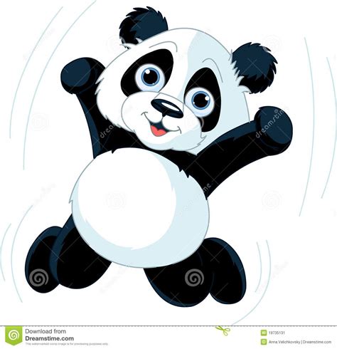 Happy Panda Stock Vector Illustration Of Character
