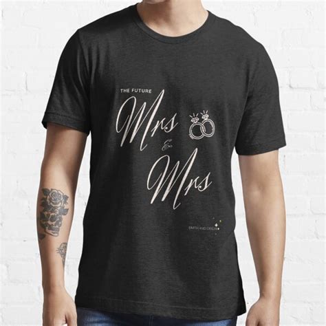 Mrs And Mrs Lesbian Wedding Bachelorette Party T Shirt For Sale By Earthandorigin Redbubble