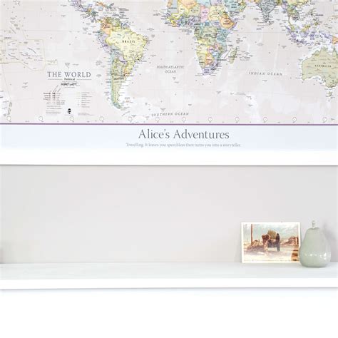 Personalised Classic World Map Buy Online Free Delivery