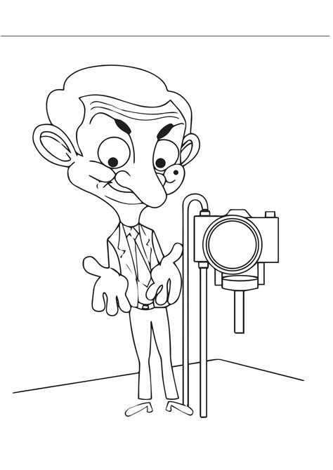 Coloriages Mr Bean à Imprimer
