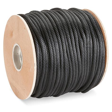 Solid Braided Nylon Rope 38 X 500 Black S 21189 Uline