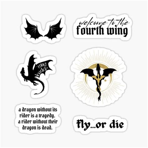 Fourth Wing Sticker Pack Sticker For Sale By Biancacaleman Redbubble