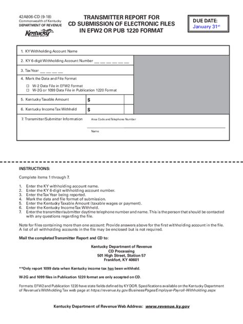 2018 2024 Form Ky Dor 42a806 Fill Online Printable Fillable Blank