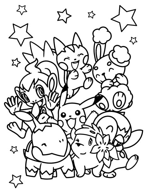 Pikachu is one of pokemin which very nice. Pokemon Black And White Coloring Pages To Print - Coloring Home