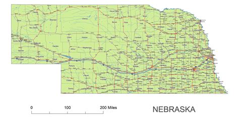 Printable Map Of Nebraska