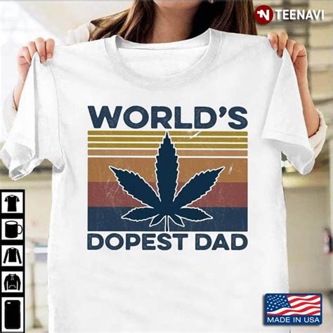Vintage Worlds Dopest Dad Weed For Fathers Day