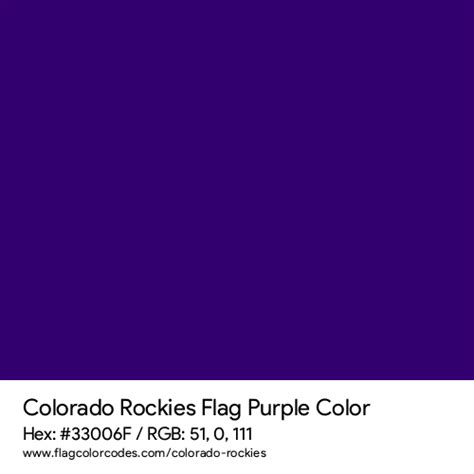Colorado Rockies Flag Color Codes