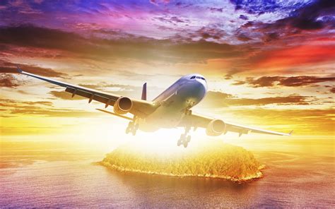 Airplane Sunrise Wallpapers Top Free Airplane Sunrise Backgrounds