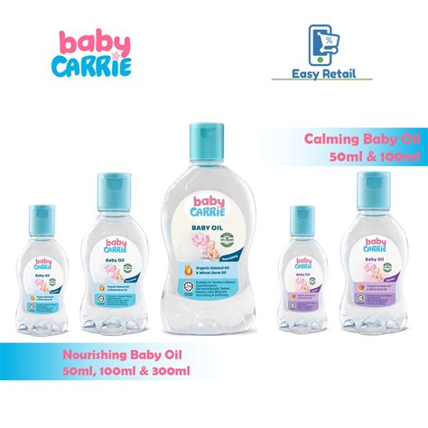 Carrie Nourishing Baby Oil Almond 50ml100mland 300ml Calming Baby Oil