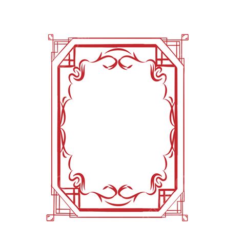 Red Square Border Png Picture Red Square Classical Pattern Border Red