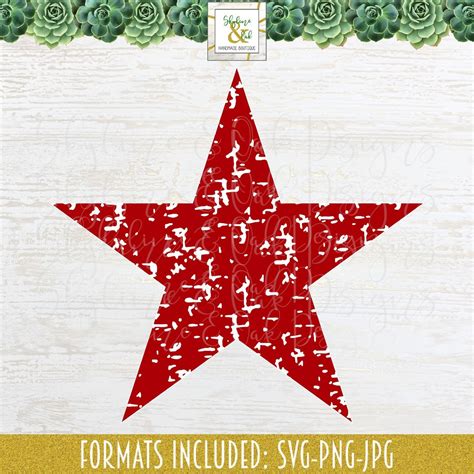 Distressed Star Svg Grunge Star Svg Distressed 4th Of July Etsy Denmark