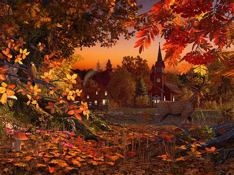 74 Free Autumn Screensavers Wallpaper