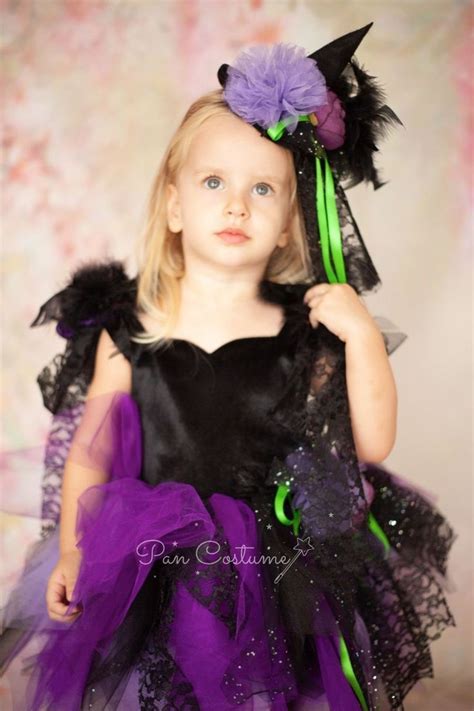 Witch Halloween Costume Purple And Black Witch Costume Witch Etsy