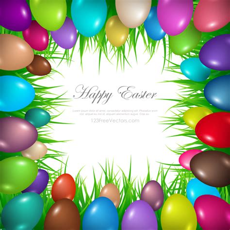 Happy easter clip art png. Colorful Easter Egg Border Clip Art