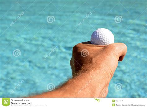 Hand Holding Up Ball Stock Image Image Of Sport Games 32344841