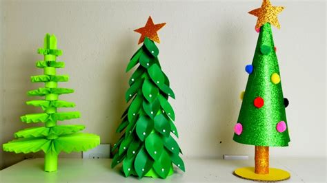 3 Easy Diy Christmas Tree Ideas How To Make Mini Chritmas Tree With Paper Youtube