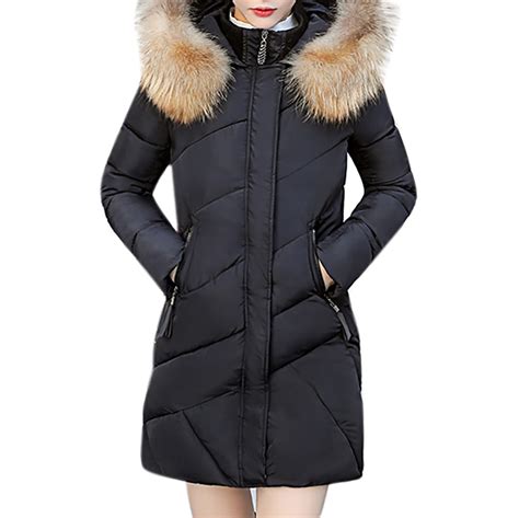 2019 Winter Jacket Women Coat Womens Parkas Thicken Outerwear Black
