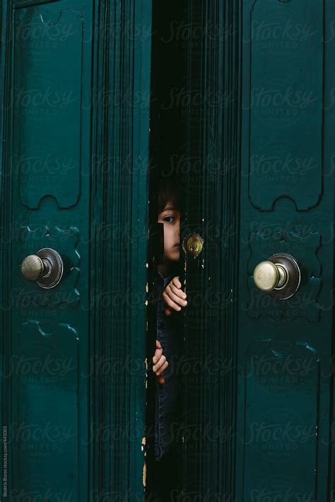 A Babe Babe Peeking At The Door By Stocksy Contributor Beatrix Boros Stocksy