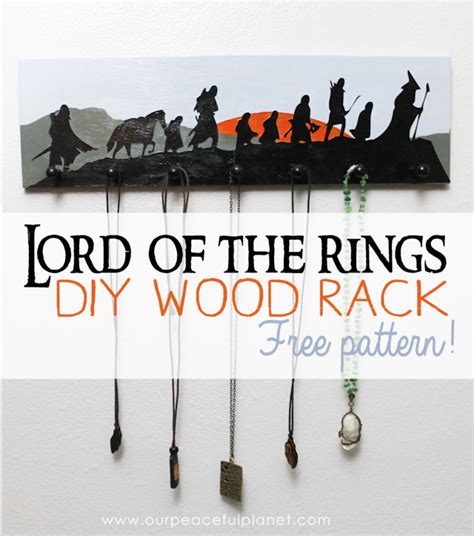 Diy Lord Of The Rings Art Wood Rack