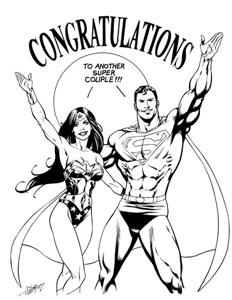 Superman Wonder Woman Wedding Drawing Wonder Woman Statue