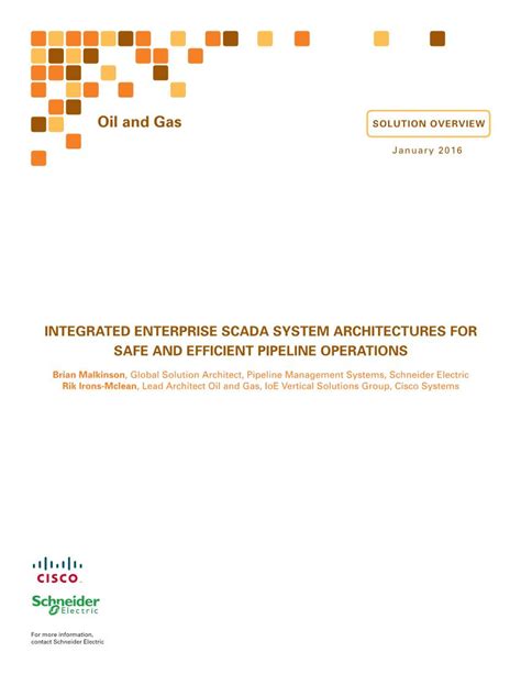 Integrated Enterprise Scada System Architectures For Safe And Efficient
