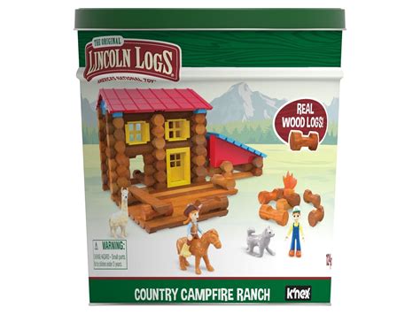 Lincoln Logs Country Campfire Ranch Real Wood Logs 124 Pieces