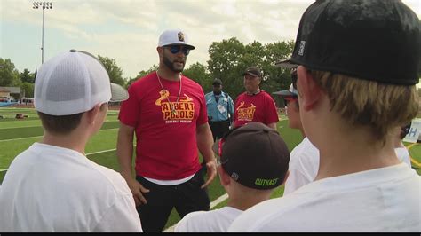 Albert Pujols Holds Camp For St Louis Youth Baseball Players