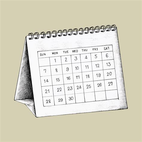 Simple Doodle Of A Calendar Stock Vector Illustration