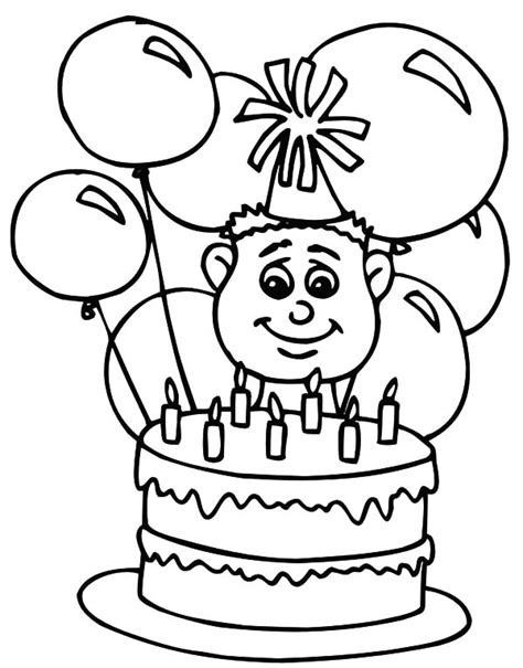 Scroll these kids birthday cakes and cupcakes i to find the perfect recipe. Birthday Cake And Balloons Coloring Pages : Best Place to Color